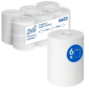 Scott Control Papel secamanos en rollo 165 metros. Pack 6 uds