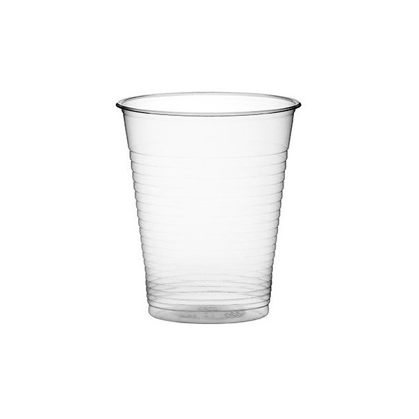 Vasos transparentes reutilizables reciclables PP TT 200 cc. Caja 3.000 uds