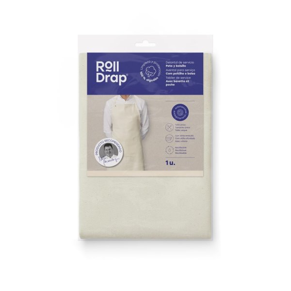 Avental Roll Drap 100% algodão