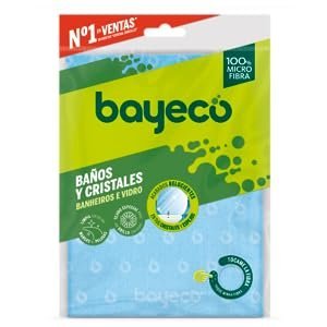 Bayeta microfibra Bayeco para baños y cristales antibacterias 40x40 cm