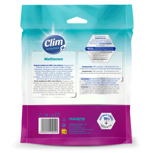 Bayeta Multiusos 100% Microfibra Clim antibacterial. Caja 8 uds