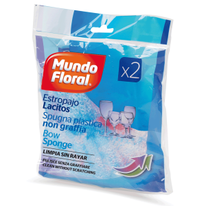 Estropajo antibacterias lacitos Caja 40 estropajos en packs de 2 unidades