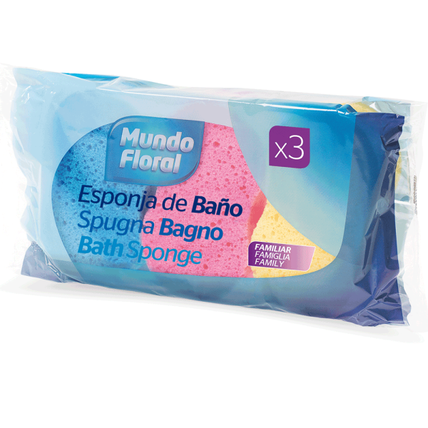 Esponjas de baño silueta. Bandeja 30 uds