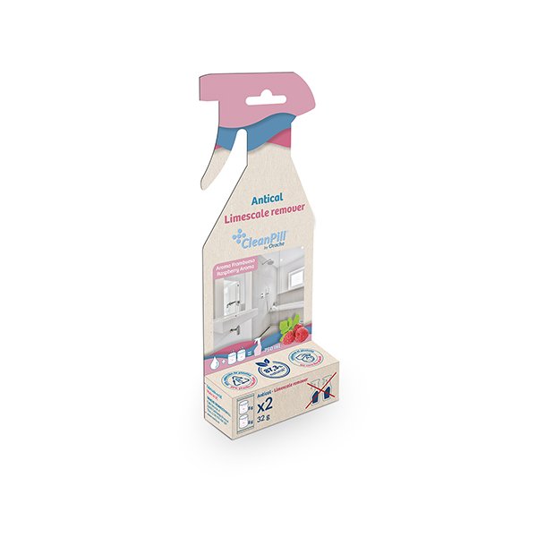 Pastillas Cleanpill ultra concentradas Antical Baño aroma Frambuesa 2x32gr