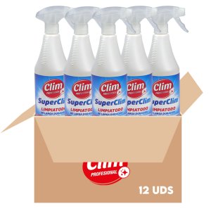 SuperClim limpador multiusos de longa duração 750 ml com spray. Caixa 12 unidades