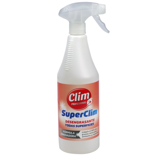 SuperClim desengordurante multisuperfícies 750 ml com spray. Caixa 12 unidades