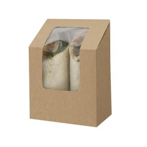 Envase kraft para wraps con...