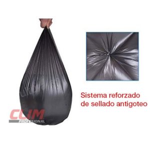 Bolsas de basura doméstica 54x60 cm. Antigoteo. Galga 90. 20 uds.