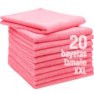 Panos multiusos em microfibra PLUS XXL 40x40 cm. Caixa 20 unidades