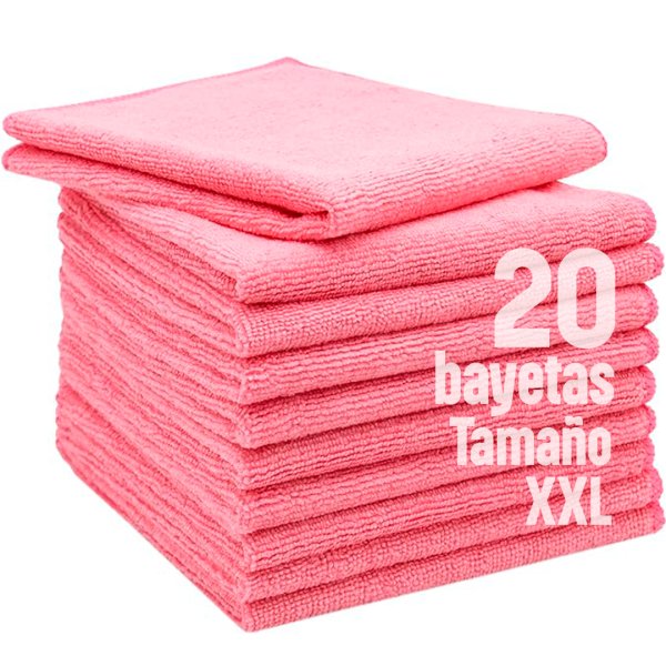 Panos multiusos em microfibra PLUS XXL 40x40 cm. Caixa 20 unidades