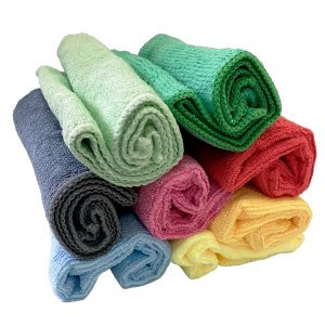 Bayetas de microfibra multicolor 30x30 cm Clim Profesional. 8 uds
