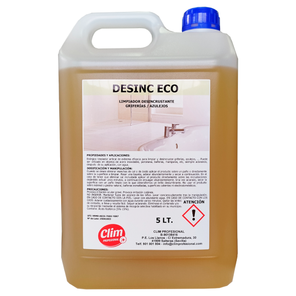 Desincrustante biológico líquido. garrafa de 5 litros