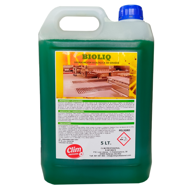 Desatascador biológico enzimático para grasas y materia orgánica Desatascador biológico enzimático para grasas y materia orgánica