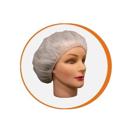 Gorro desechable redondo PP Blanco. Pack 100 uds