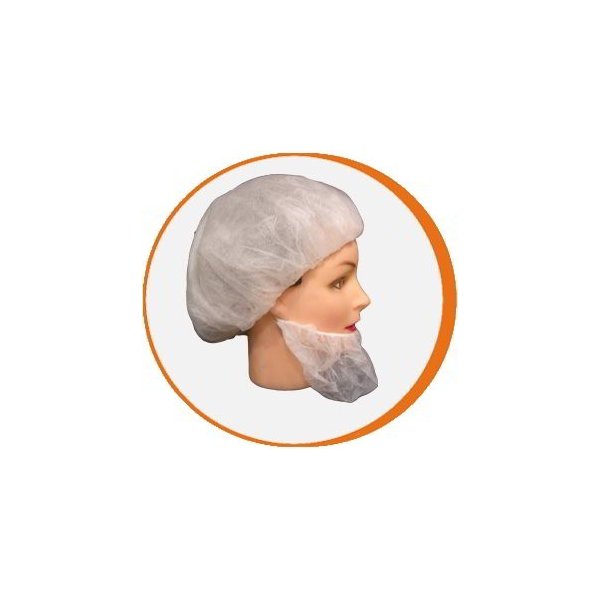 Cubrebarba blanco desechable. Pack 1000 uds