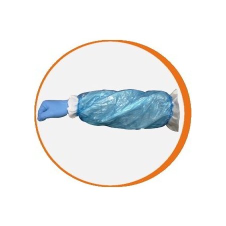 Manguitos desechables Polietileno Azul. Pack 100 uds