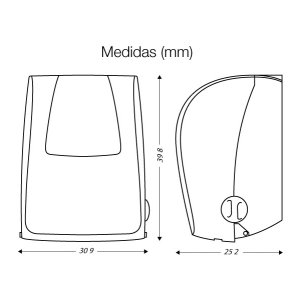 Medidas dispensador de papel autocorte CleanTech