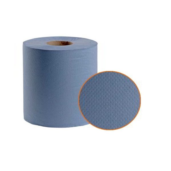 Rollos de Celulosa Azul ecológica 2 capas 140 mts. Pack 6 uds.