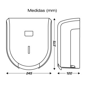 Portarrollos ClimLine plateado papel higiénico industrial