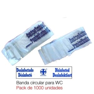 Pack 1000 precintos WC tipo banda circular