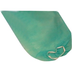 Bata hospitalaria desechable verde con puño elástico. Pack 100 uds