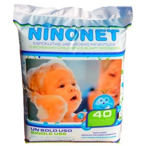 Esponjas jabonosas infantiles Ninonet. Pack 40 uds