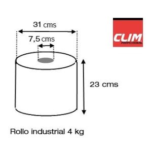 Pack 2 rollos de Celulosa industrial 2 capas 100% celulosa