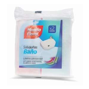 Estropajo fibra blanca Lanta 2 unidades baño