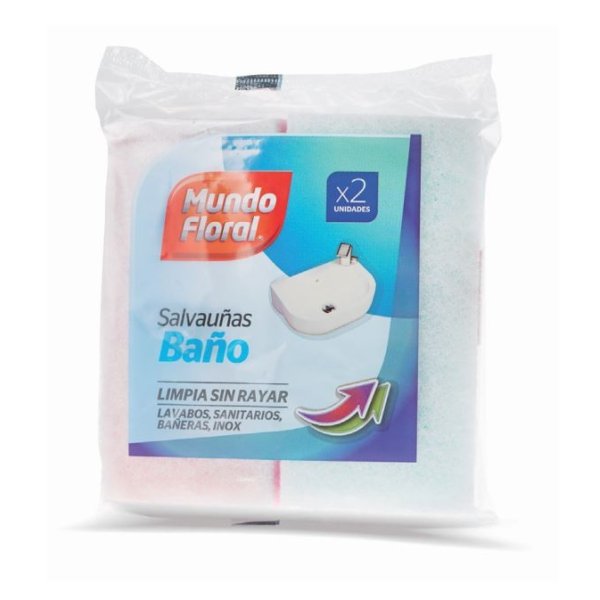 Estropajo salvauñas para baños fibra blanca