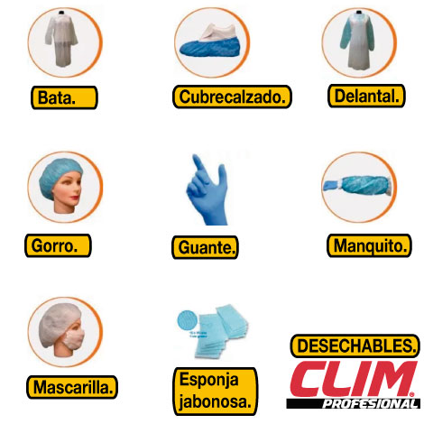 ClimProfesional disposables for cleaning and hygiene.