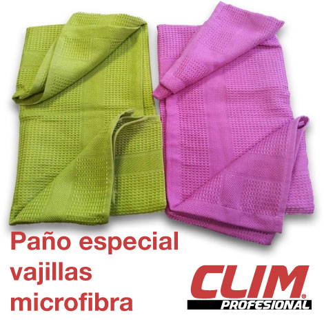Paño especial vajillas 100% microfibra. Pack 2 uds. 50x50cms