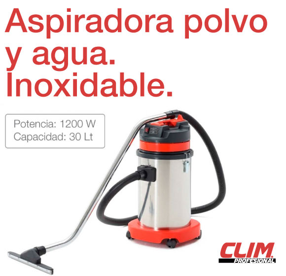 Aspiradora de polo y agua. Inoxidable de ClimProfesional