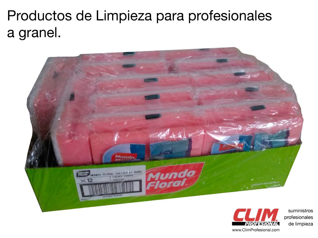 Caja de estropajos salvauñas baños fibra blanca ClimProfesional