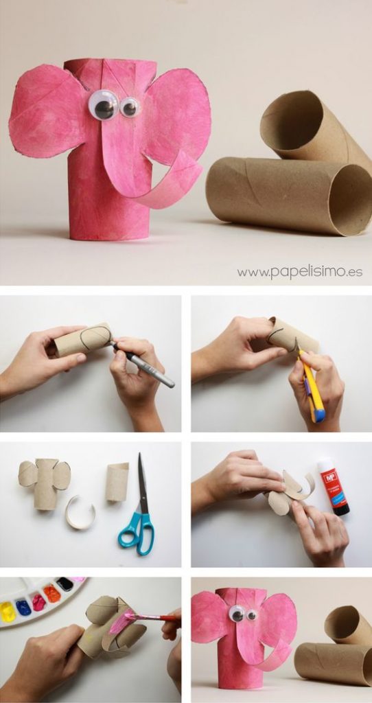 idea para hacer con papel higiénico para manualidades