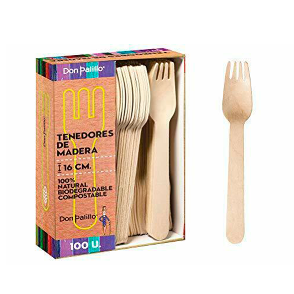 tenedor desechable  biodegradable