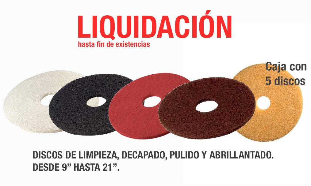 discos de limpieza y pulido en liquidacion